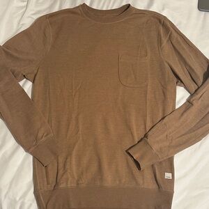 Vuori Ponto Crewneck Sweater in Brown